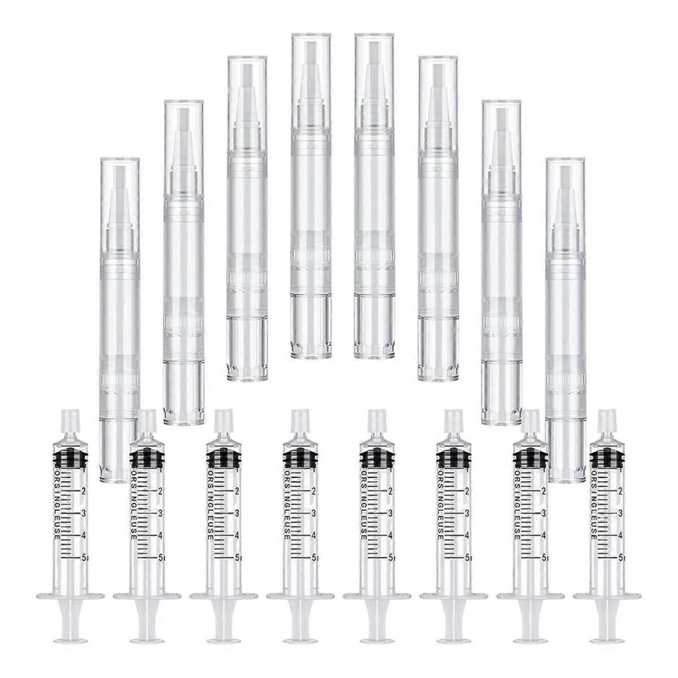 Paint Pen, Refillable Brush Pen Wall Paint Repair Kit 3ml Clear Tube Brush 5ml Needle Tube Furniture Refill Paint Pen