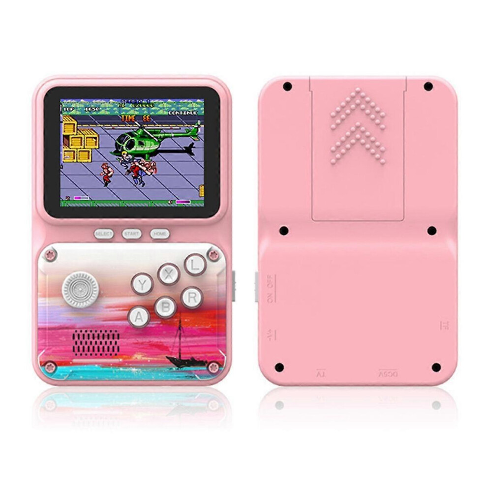 Handheld Video Game Console 2.8 Inch 500 Games Retro Arcade Support Av Connection For Children's Gift Pink