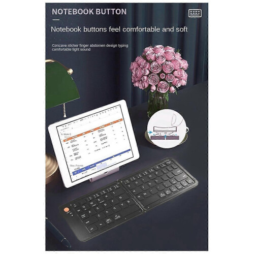 Mini Bluetooth Keyboard Portable Folding Wireless Keypad for IOS/Android/Windows Tablet Mobile Phone Keyboard 2