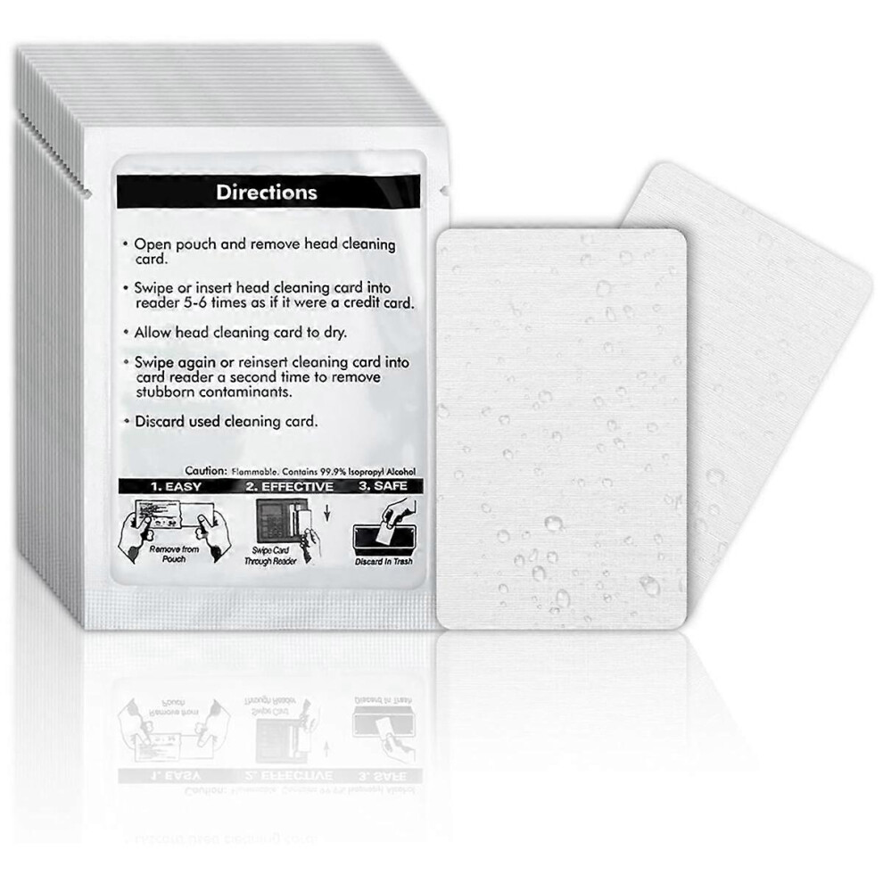 Card Reader Cleaning Cards - Dual Side Credit Card Reader Cleaner, CR80 Card Reader Cleaner POS Cleaning Cards (80PCS)