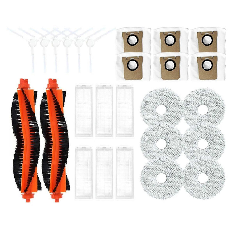 For M30 Pro / C107 Robot Vacuum Main Side Brush HEPA Filter Mop Pad Dust Bag Replacement Parts Accessories