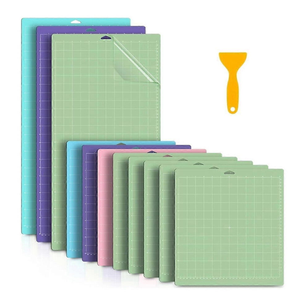 11 Pcs Cutting Mat Variety for Crafts Machine Gridded Quilting Cut Mats Strong Standard Light(12x12In, 24X 12In)