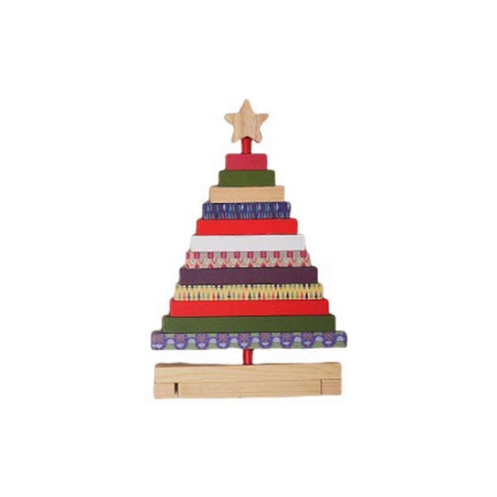 Wooden Christmas Trees Figurines Christmas Decorations Home Accessories Rotatable Miniatures Aesthetic Room Decor Gift S