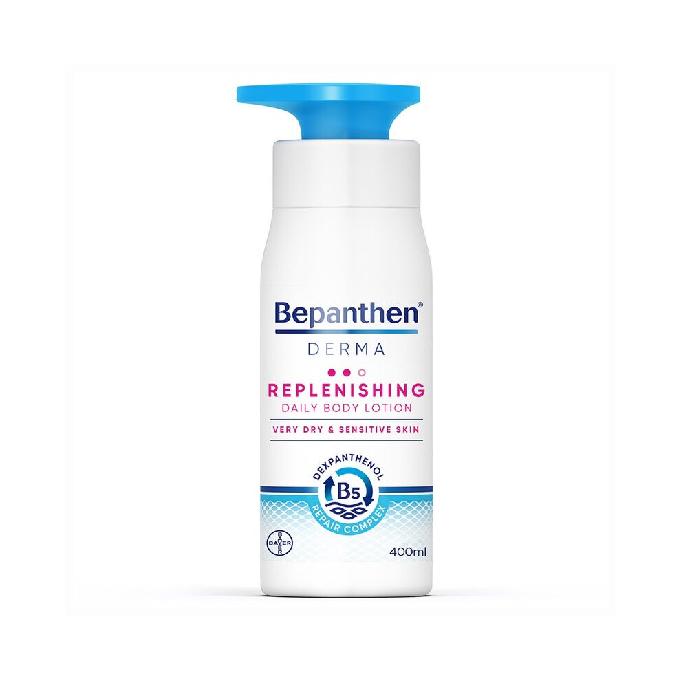 Bepanthen Derma Replenishing Daily Moisturizing Body Lotion For Dry & Sensitive Skin 400Ml | Hydrating, Soothing, Non-Greasy Skin Care