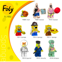 (A) SpongeBob Minifigures Doll Set Kids Toys Gifts Fit Lego
