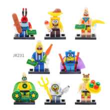 (B) SpongeBob Minifigures Doll Set Kids Toys Gifts Fit Lego