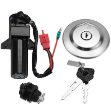 Motorcycle Electric Ignition Switch Lock Set Fuel Gas Cap Lock Key for Ybr125 Ybr 125 2007-2014