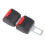 2PCS Car Seat Belt Clip Extender Universal Seatbelt Lock Buckle Extension 1