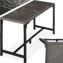 (grey) Dining Table Kitchen Set Garden Bistro Outdoor Patio Picnic Bar Furniture Rattan