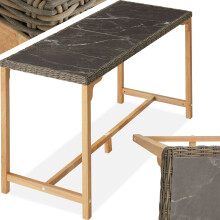 (nature) Dining Table Kitchen Set Garden Bistro Outdoor Patio Picnic Bar Furniture Rattan