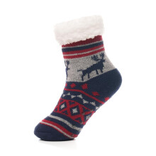 (3-6 Years (9-12), Navy) Kids Boys Christmas Fluffy Sherpa Fleece Socks
