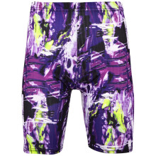 (9-10 Years, Purple) Girls Shorts Tie Dye Stretchy Knee Length Pants