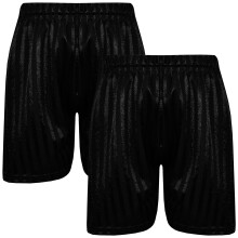 (2-3 Years, Black) Kids Shadow Stripe Pack of 2 Football Gym Shorts