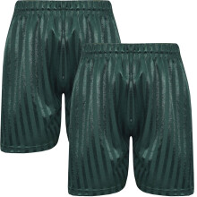 (3-4 Years, Green) Kids Shadow Stripe Pack of 2 Football Gym Shorts