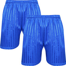 (5-6 Years, Royal) Kids Shadow Stripe Pack of 2 Football Gym Shorts
