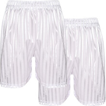 (9-10 Years, White) Kids Shadow Stripe Pack of 2 Football Gym Shorts