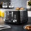 GEEPAS (Black) Geepas 4 Slice Bread Toaster 7 Browning Control 3