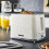 GEEPAS (White) Geepas 2 Slice Bread Toaster Texture Design 3