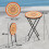 Outsunny Outsunny Mosaic Garden Table, 35.5cm Folding Coffee Table, Orange 2