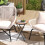 Outsunny Outsunny Mosaic Garden Table, 35.5cm Folding Coffee Table, Orange 1