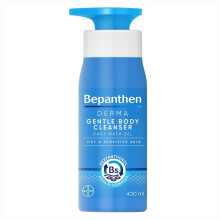 Bepanthen Derma Gentle Body Cleanser Gel for Dry & Sensitive Skin 400ml | Hydrating, Soap-Free Formula for Sensitive Skin, Soft & Smooth Skin