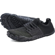 (8.5, W21v2 | All Black) Women's Trail Running Barefoot Shoes | Wide Toe Box Minimalist Sneakers | Zero Drop