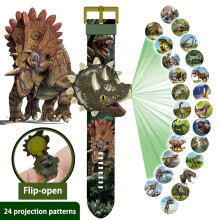 (Triceratops) 3D Dinosaur Projection ElectronicWatch for Kids Fun Luminous Toy andKindergarten Gift