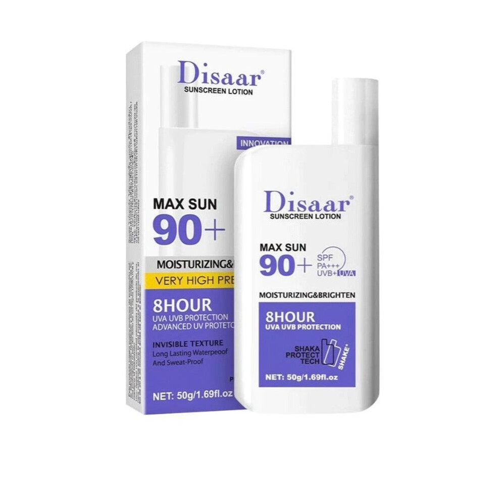 Disaar Max Sun 90+ Moisturizing Sunscreen Lotion for UV Protection and Hydration - 50g