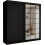 (Black, 200cm) Modern Estonia Full Mirror Wardrobe 2