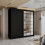 (Black, 200cm) Modern Estonia Full Mirror Wardrobe 1