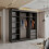 (Grey, 200cm) Modern Estonia Full Mirror Wardrobe 3
