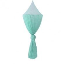 (Cyan Green, One size) Mosquito Net Soft Star Sequin Net Yarn Cute Canopy Crib Curtain For Baby Room BWD