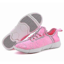 (26, Pink) Led Shoes Fiber Optic Light Up Sneakers Rechargeable Luminous Sneakers LWH