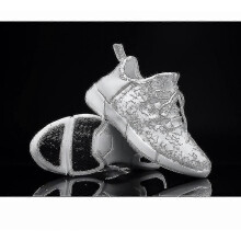 (41, White) Led Shoes Fiber Optic Light Up Sneakers Rechargeable Luminous Sneakers LWH