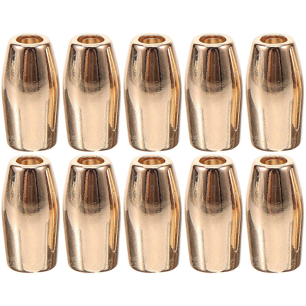 Kricely (, One Size) 10Pcs Clothing Cord Stoppers Bright Alloy Lanyard Cord Stoppers Replacement Tighten Cord Ends Golden