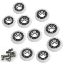 (As show, One size) Set Of 8 Replacement Wheels For 19mm Diameter Shower Door PYW
