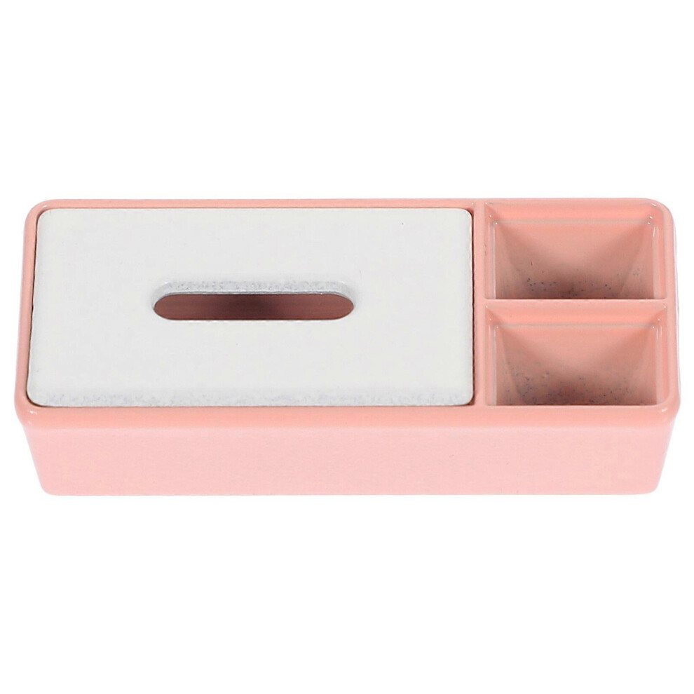 Kricely (3.70X1.70x0.90cm, Pink) Miniature Tissue Box Mini Tissue Holder Dollhouse Bedroom Bathroom Accessory