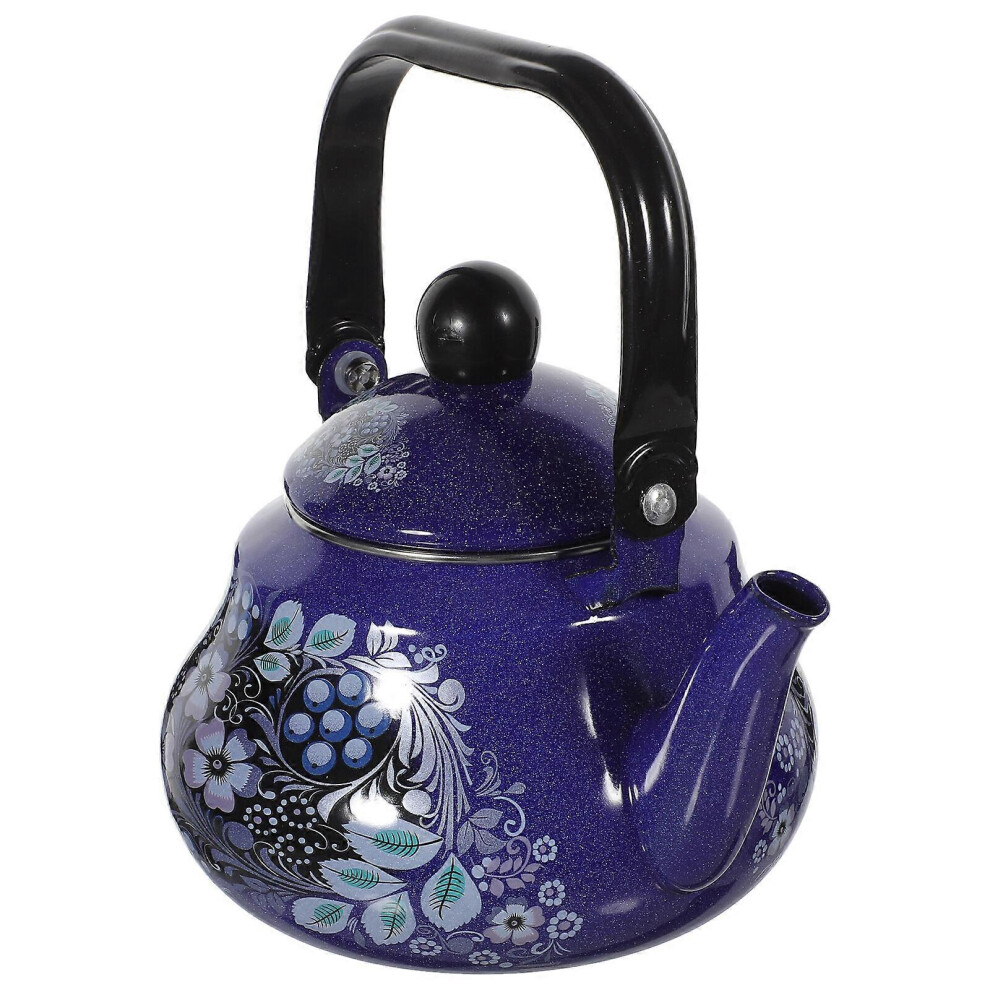 Kricely (As Show, One Size) Classical Enamel Kettle Pyriform Water Kettle Large-Capacity Water Pot Boiling Water Pot With Handle