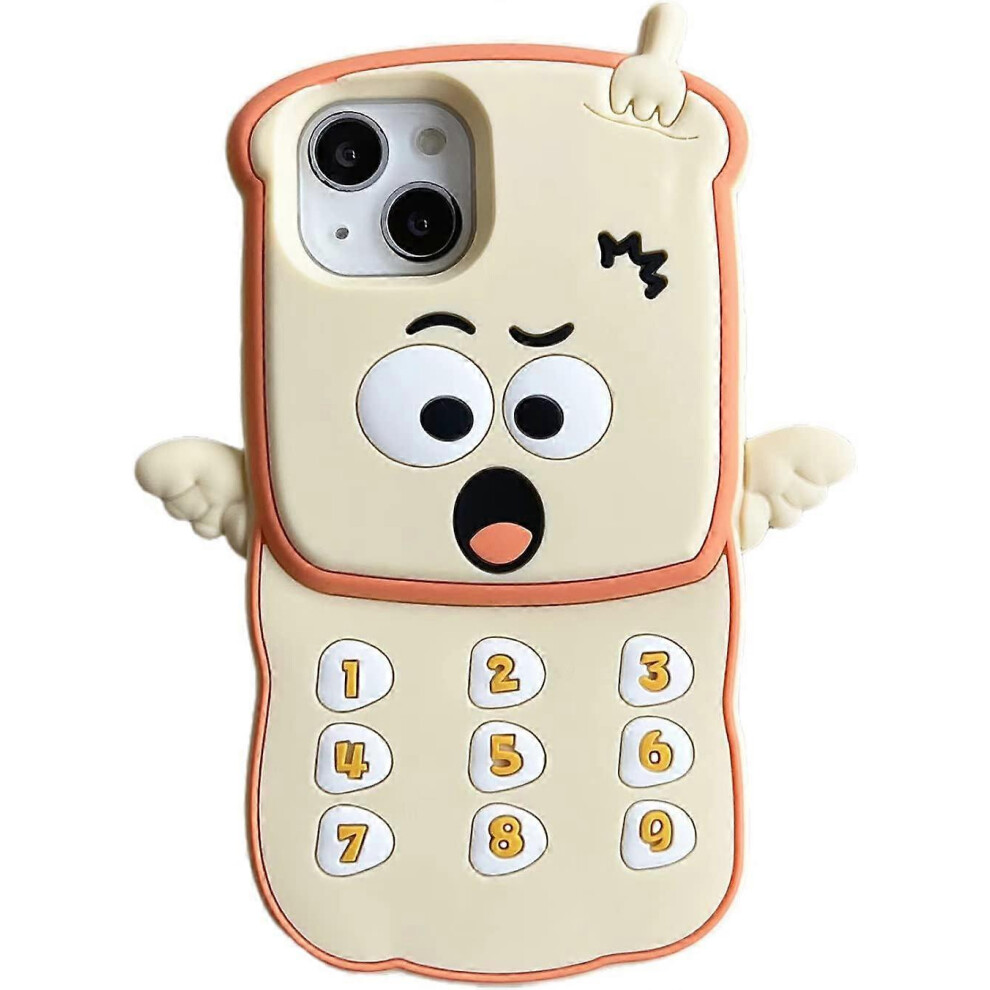 Konhill (As Show, One Size) Phone Cases Apply To Iphone 12Pro,Cute Cartoon Toast Retro Phone Phone Case 3D For Phone Case Soft Silicone Classic Phone Shockpro