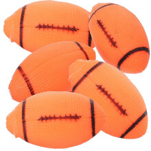 (As show, One size) 5pcs Rugby Ball Dog Biting Toys Dog Teething Toy Pet Chewing Plaything with Squeaker