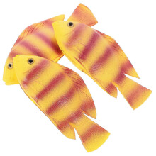 (As show, One size) 3pcs Striped Fish Model Simulation Fish Model PU Underwater Fish Artificial Fish