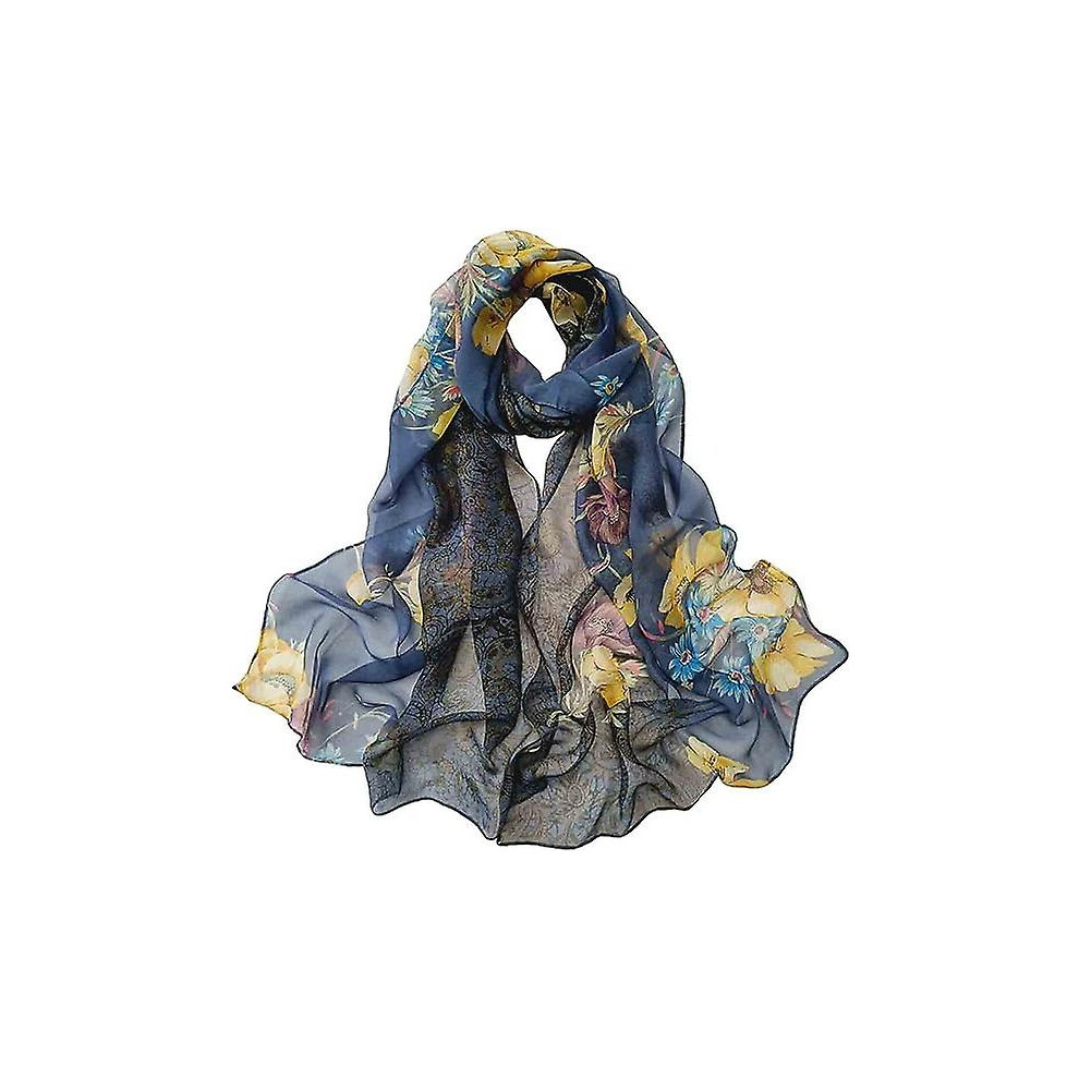 Konhill (As Show, One Size) Scarfs For Women Lightweight Print Floral Pattern Scarf Fashion Scarves Sunscreen Wraps Shawls