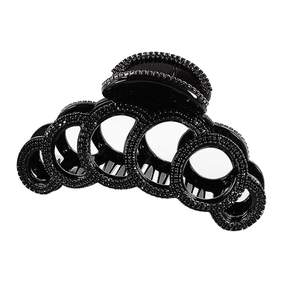 Konhill (As Show, One Size) Hair Accessories Hair Clip Acrylic Hair Grip Style Plain Ponytail Hair Clip Hair Clips Rhinestone Claw Clip Strong-Style B