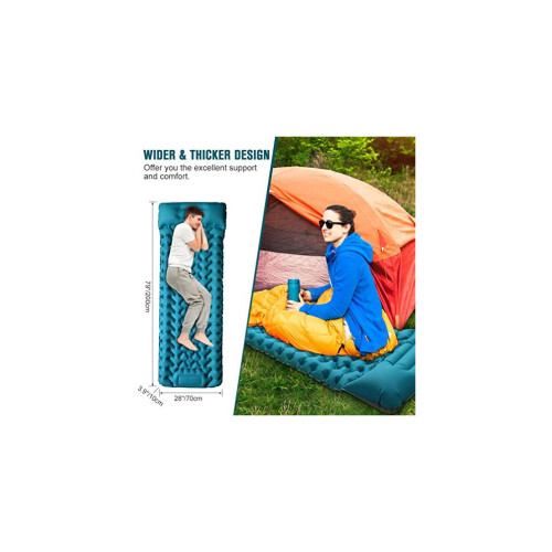 Camping Sleeping Self Bruding Matte: 10 cm dickes leichter Ein Camp -Luftbett und angeschlossene 1