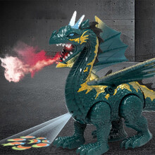 Large Size Dinosaur Toy Model Breathing Dragon Walking Projection Boys And Girls Toy Gift