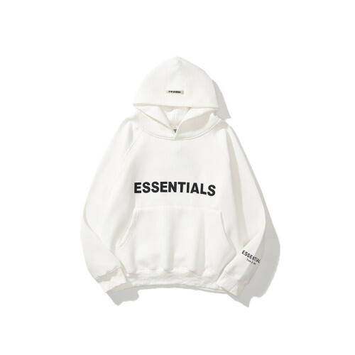 (White, M) ESSENTIALS Sweatshirt Trendy Letter Men's and Women's Hoodie