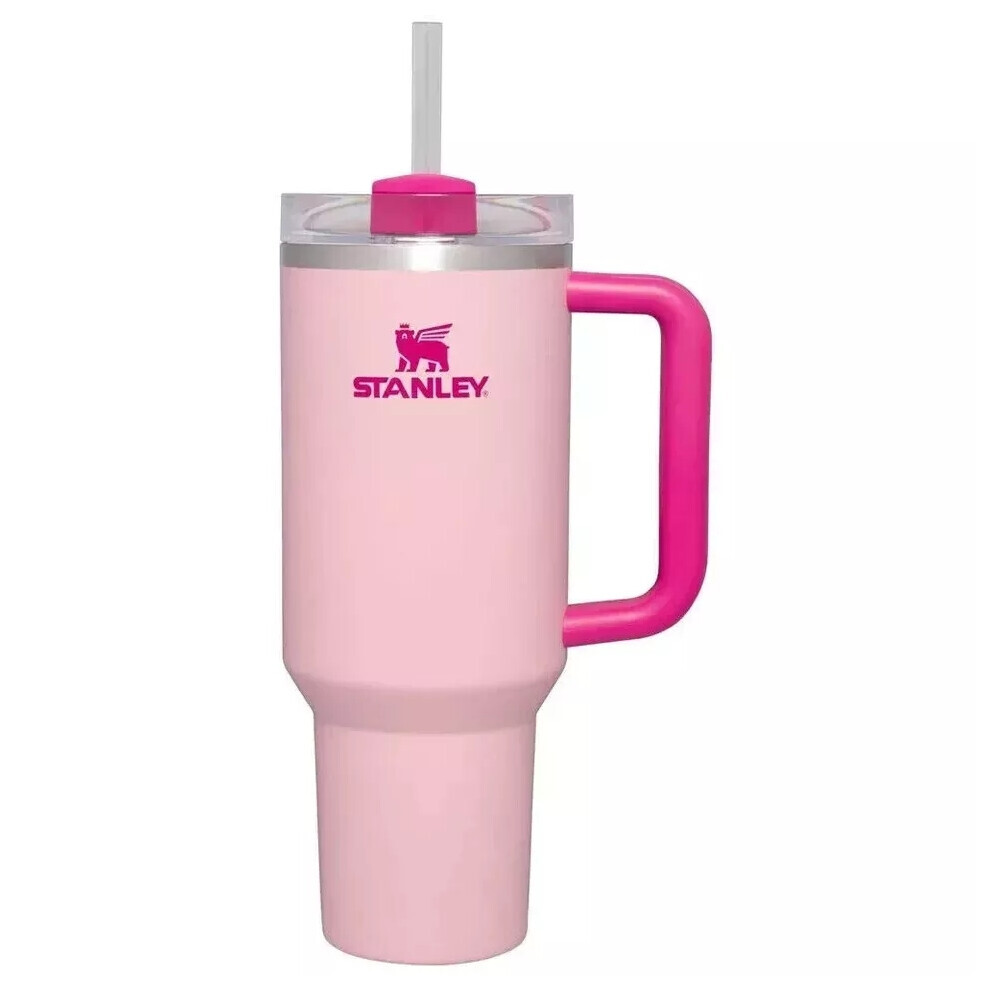 Stanley 40oz Flamingo Pink Tumbler Stainless Steel H2.0 FlowState Quencher