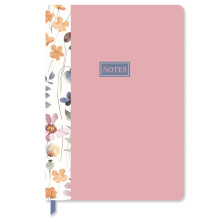 Wild Bloom Pastel Pink Floral A5 Notebook
