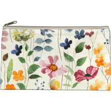 Floral Watercolour Wild Bloom Accessory Zip Bag Pencil Case
