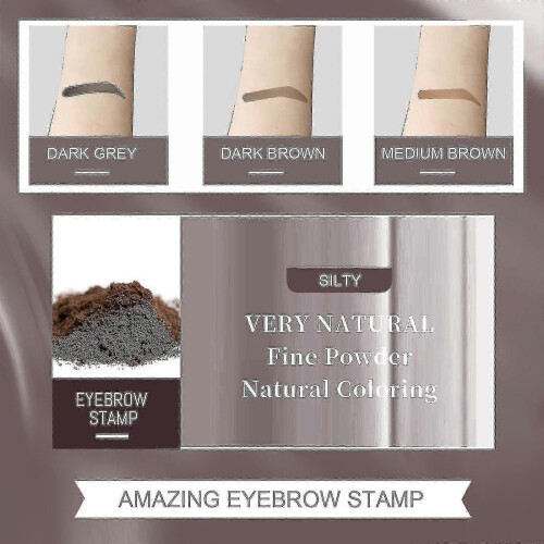 (Dark Brown) Eelhoe Eyebrow Stamp Stencil Kit -6491162125092 1